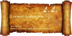 Lorenz Ludovika névjegykártya